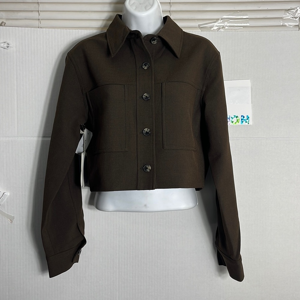 Aritzia color Heather Rich Cocoa Little Cropped Jacket